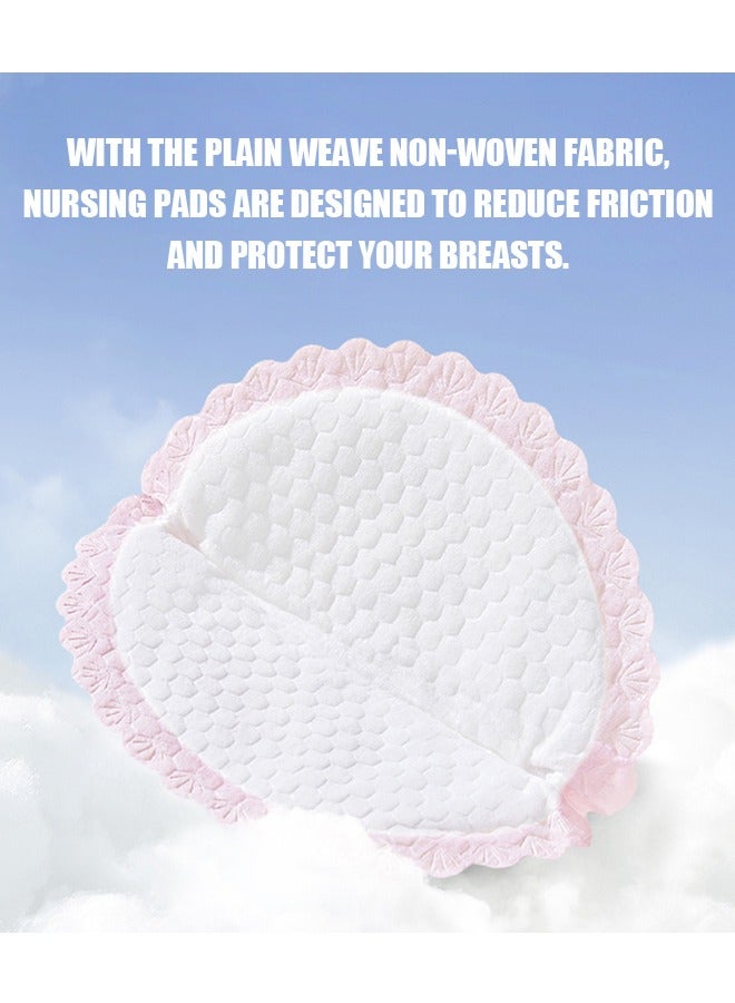 30 Pcs Disposable Breast Shields Pads Nursing Pads Individually Wrapped Leak-Proof Nipple Pads Breast Pads (White+Pink) - Image 2